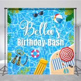 Aperturee - Aperturee Summer Swimming Pool Cool Custom Birthday Backdrop